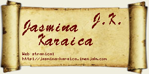 Jasmina Karaica vizit kartica
